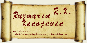 Ruzmarin Kecojević vizit kartica